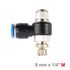 Flow Control Swiv. Elbow Pu 8mm X 1/4' M